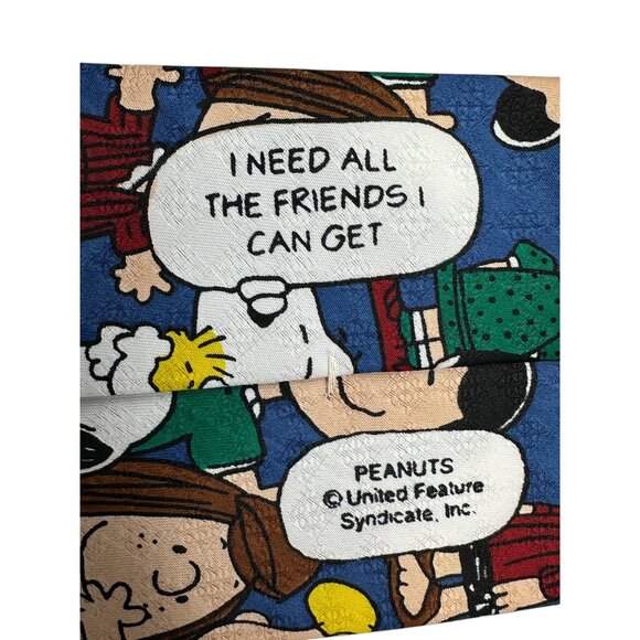 Charlie Brown & Gang Peanuts Snoopy Lucy Tie 100% Polyester Made In USA - Picture 5 of 8